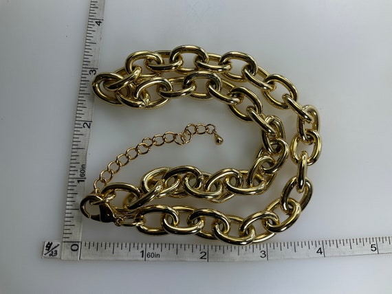 Vintage 18”-21” Necklace Gold Toned Chain Used - image 2