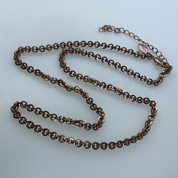 Vintage Heidi Klum 20”-23” Necklace Rose Gold Toned Chain Used