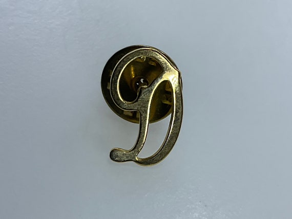 Vintage Pin Brooch Gold Toned Initial D Used - image 1