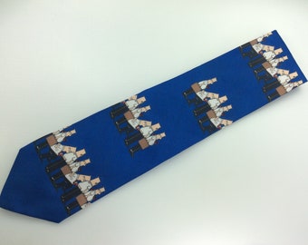 Vintage Dilbert Software Men's Necktie Dilbert Going To Work Design Blue 1990s 56" Total Length New Old Stock