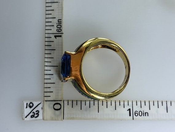 Vintage Ring Size 7 Sterling Silver 925 Gold Wash… - image 2