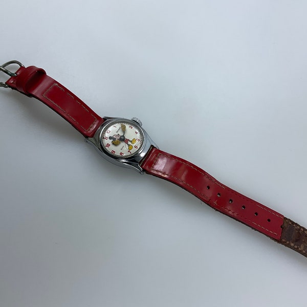 Vintage Timex Watch Walt Disney Productions Mickey Mouse Not Working Used