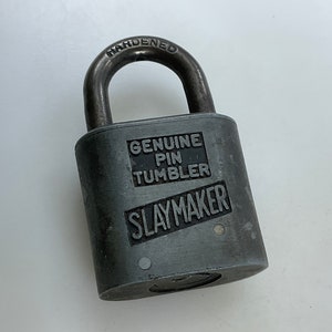 Vintage Slaymaker Lock Padlock Genuine Pin Tumbler No Key Used