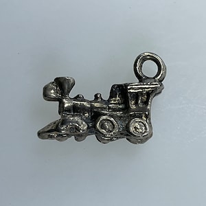 Vintage Pendant Sterling Silver 925 Train Locomotive Engine Needs Cleaned Used