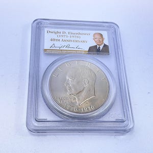 Vintage Eisenhower 40th Anniversary One Dollar 1976 S PCGS PR69DCAM Clad Type 2 Used