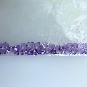 Vintage Lot Of Gemstones Amethyst Trillion As Is Used