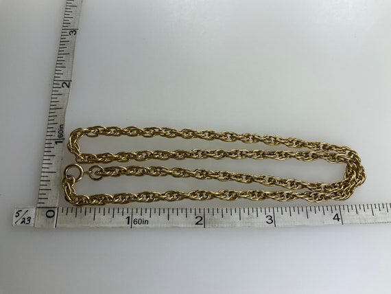 Vintage 18” Necklace Gold Toned Chain Used - image 2