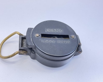 Vintage Engineer Lensatic Compass Used