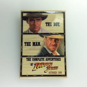 Vintage Pin Back Button Lucas Films The Boy The Man The Complete Adventures Of Indiana Jones October 1999 Used