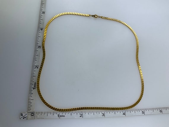 Vintage 18” Necklace Gold Toned Chain Used - image 2