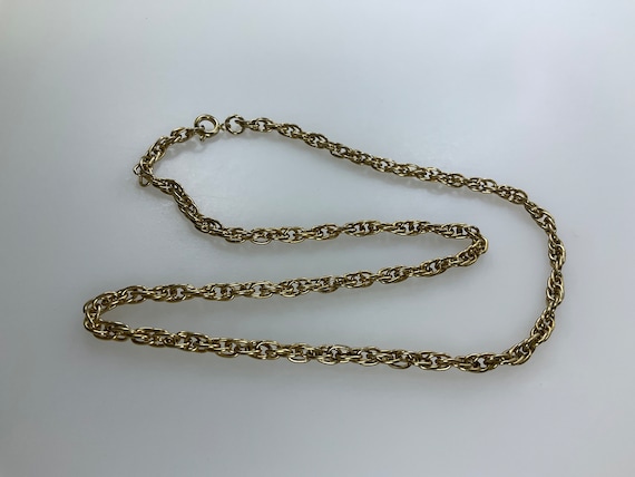 Vintage 18” Necklace Gold Toned Chain Used - image 1