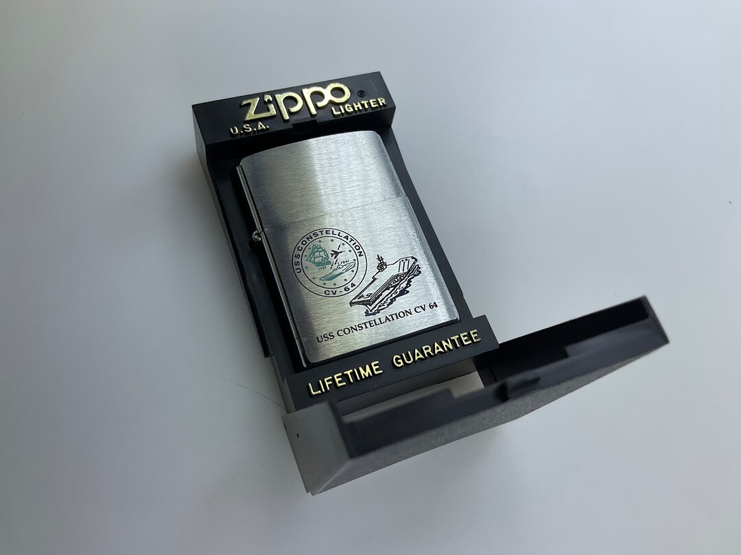 Vintage Zippo Lighter USS Constellation CV 64 2002 Unbroken Etsy