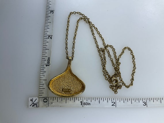 Vintage 18” Necklace Gold Silver Toned Teardrop W… - image 2