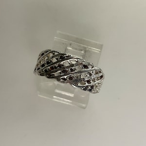 Vintage Ring Size 6.75 Sterling Silver 925 Weave Design Used