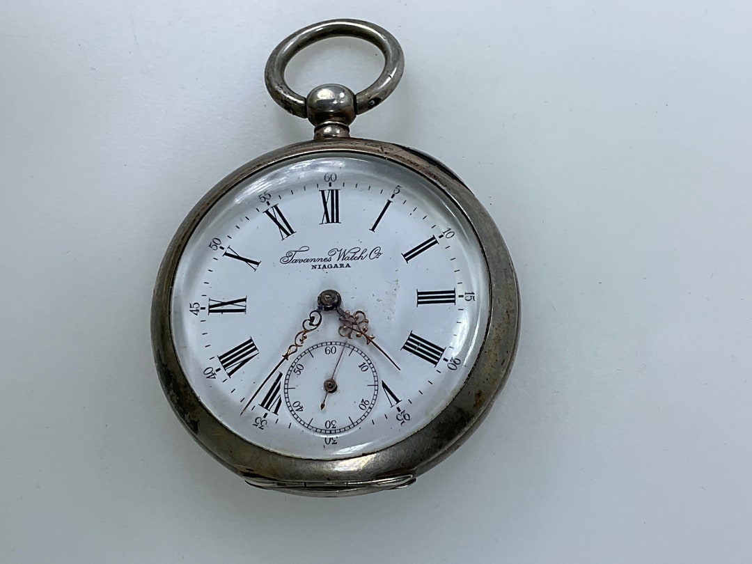 ○ハ9786H◎TAVANNES WATCH Co. タバン 懐中時計 チェーン付き 0.800