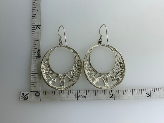 Vintage Dangle Earrings Sterling Silver 925 Taper… - image 2