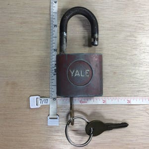 Vintage Red Yale Lock Padlock With Keys Not Working Used