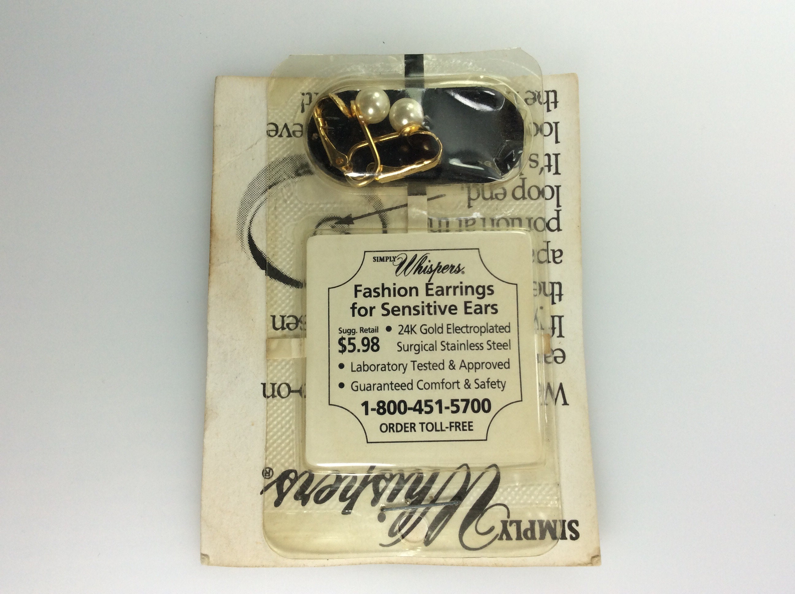 Vintage Simply Whispers Clip on Earrings 24k Gold Electroplate
