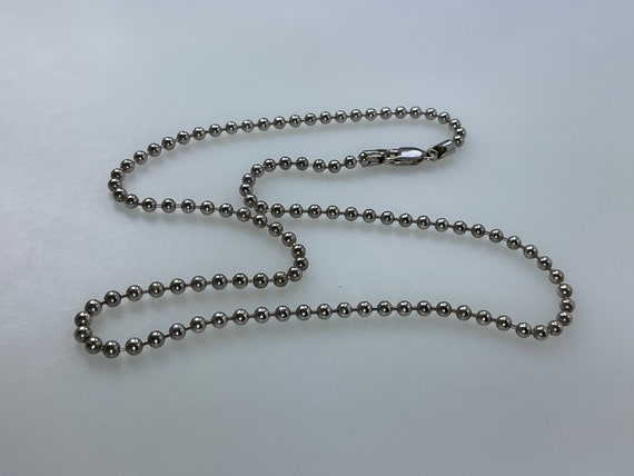 Vintage 18” Necklace Sterling Silver 925 Ball Chain Used