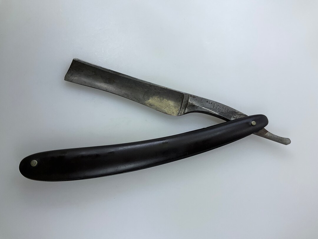 Vintage Klas Tornblom Straight Razor Black Used Etsy