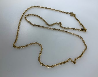 Vintage Avon 27” Necklace Gold Toned Chain Used