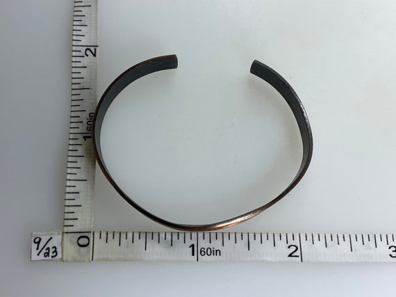 Vintage 6.25” Bracelet Copper Used - image 2