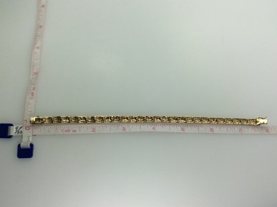 Vintage 7.75" Bracelet Sterling Silver 925 Gold W… - image 2