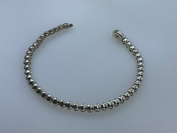 Vintage 7.25 Bracelet Sterling Silver 925 With Rounds Used Vintage 7.25 Bracelet Sterling Silver 925 With Rounds Used