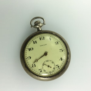 Vintage Barclay Pocket Watch Not Working Missing Hand Won&#39;t Open Used