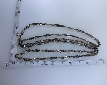 Vintage 28” Necklace Sterling Silver 925 Chain Used - Etsy