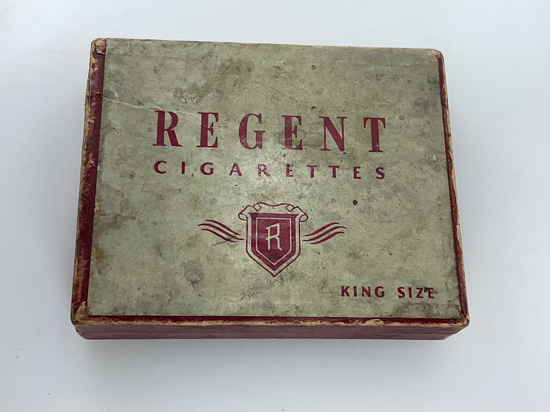 regal king size cigarettes Vintage Old Cigarette Box Regent Cigarettes King Size Box Only Used