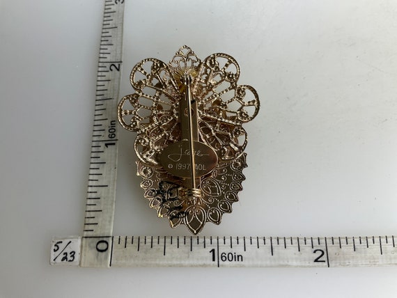 * vintage brooch ୨୧ *✵ ヴィンテージ ブローチ (f) Vintage Mid Century Japan Silver Filigree Genuine Pearl