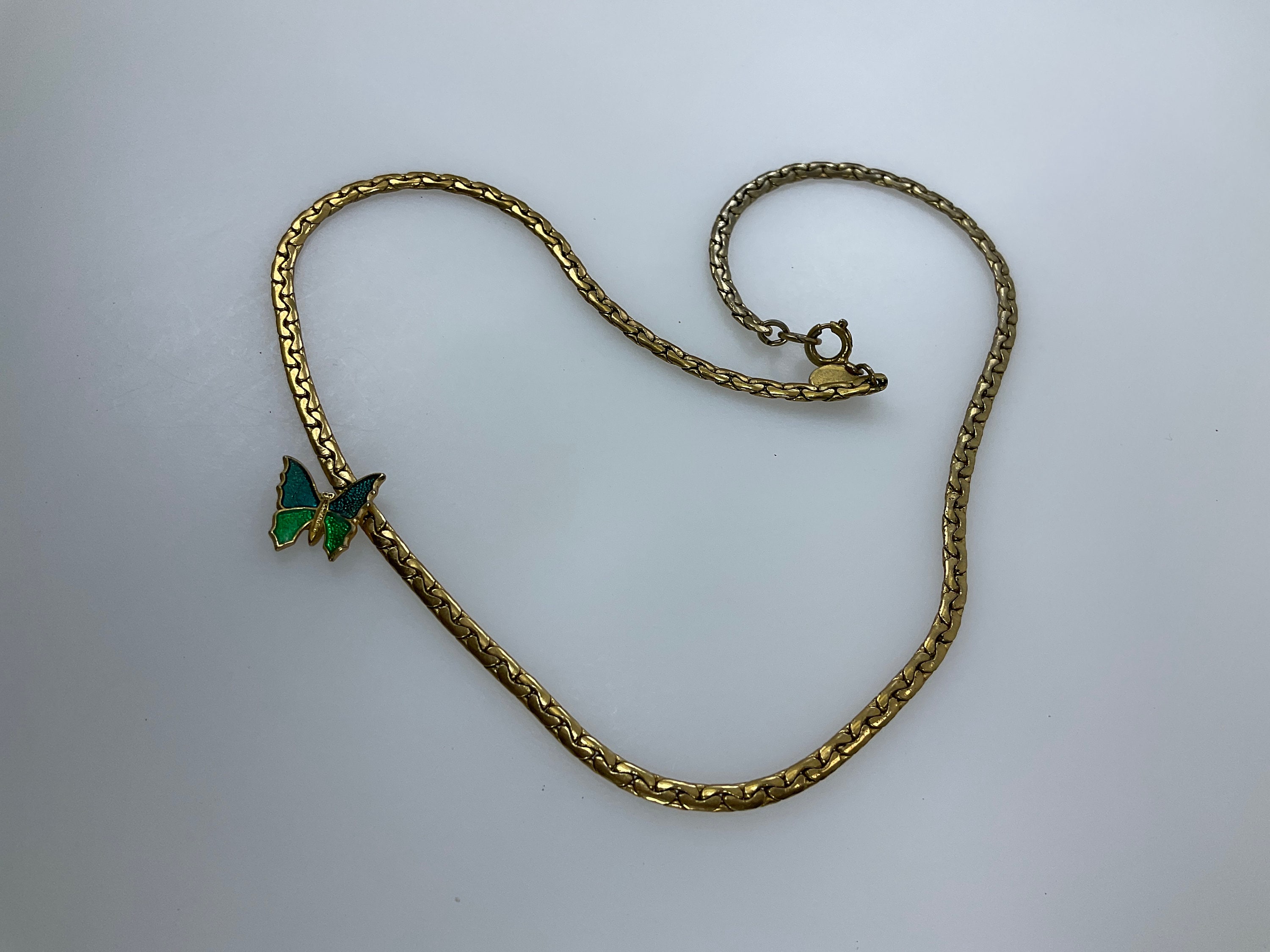 VTG Avon Butterfly Necklace Gold/Silver | eBay