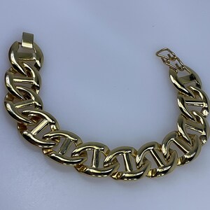 Vintage 8” Bracelet Gold Toned Oval Links Chain Used