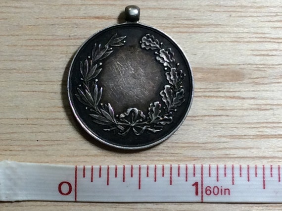 Vintage "Istituzione Di Ginmastica E Scherma Benticodi" Verona Pendant Charm 1950s Silver 925 6.4g Used View 2