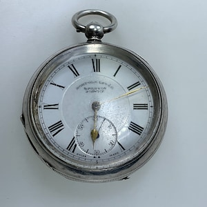 Vintage Norfolk Lever S Part On Norwich Pocket Watch 925 Silver Case Untested Needs Crystal Replaced Used