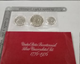 United States silver bicentennial silver uncirculated set 1776-1976