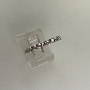 Vintage Ring Size 7 Sterling Silver 925 Band Design With Clear stones Used