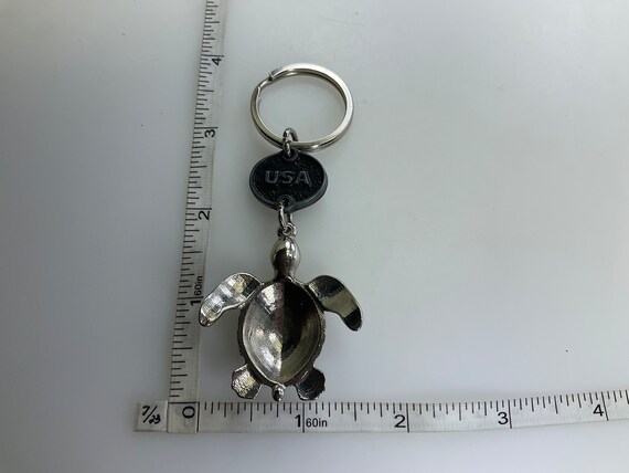 Vintage Souvenir Keychain Silver Toned With Miami… - image 2