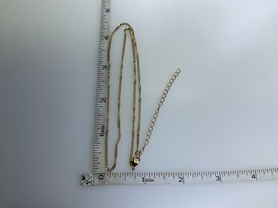 Vintage 18”-21” Necklace Gold Toned Chain Used - image 2