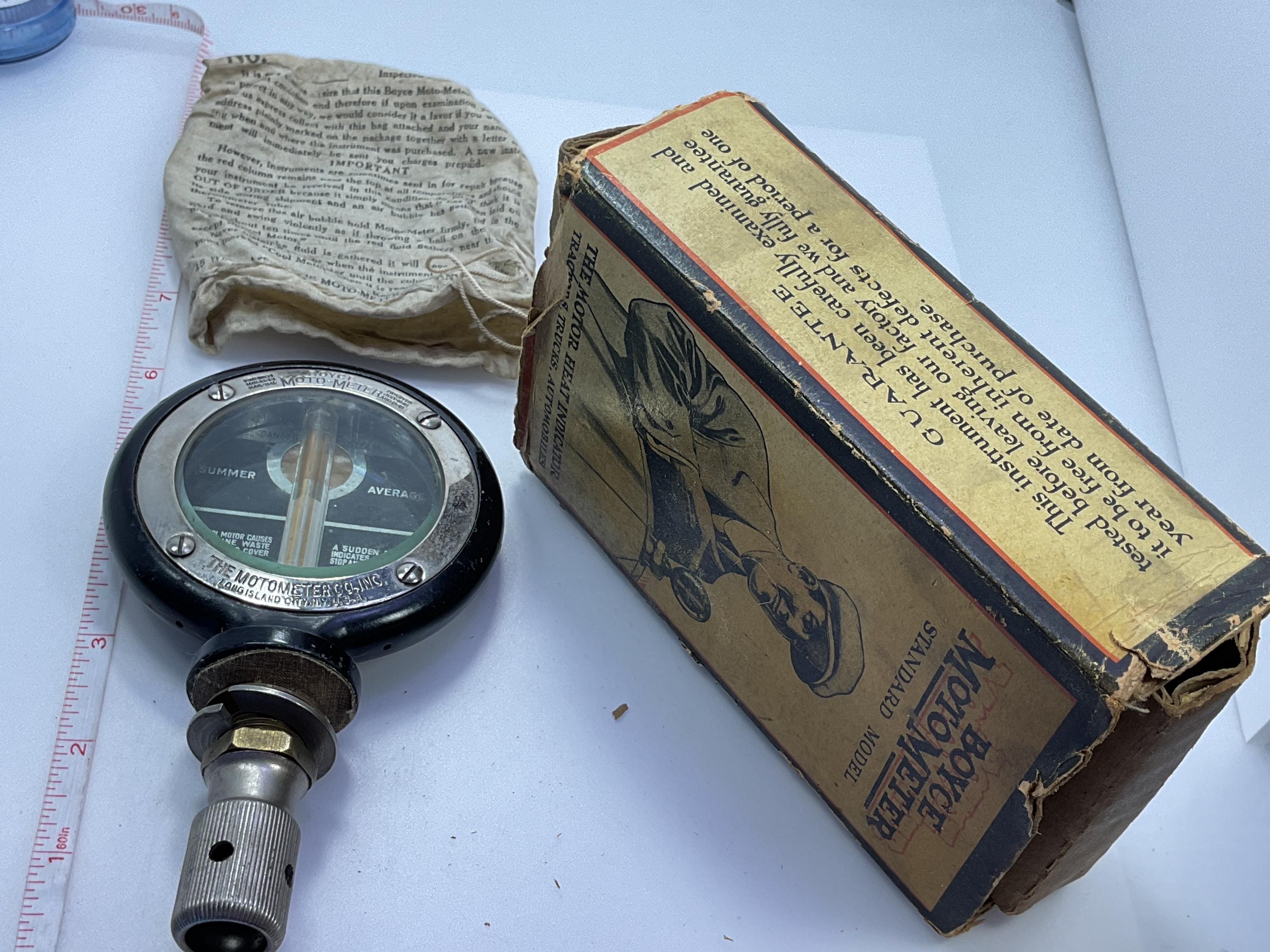 Vintage Boyce Motometer Standard Model Box Damaged Untested as is