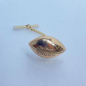 Vintage Gold Toned Football Tie Tack Used