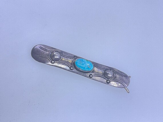 Vintage Barrette Sterling Silver 925 Western Design With  display picture 3