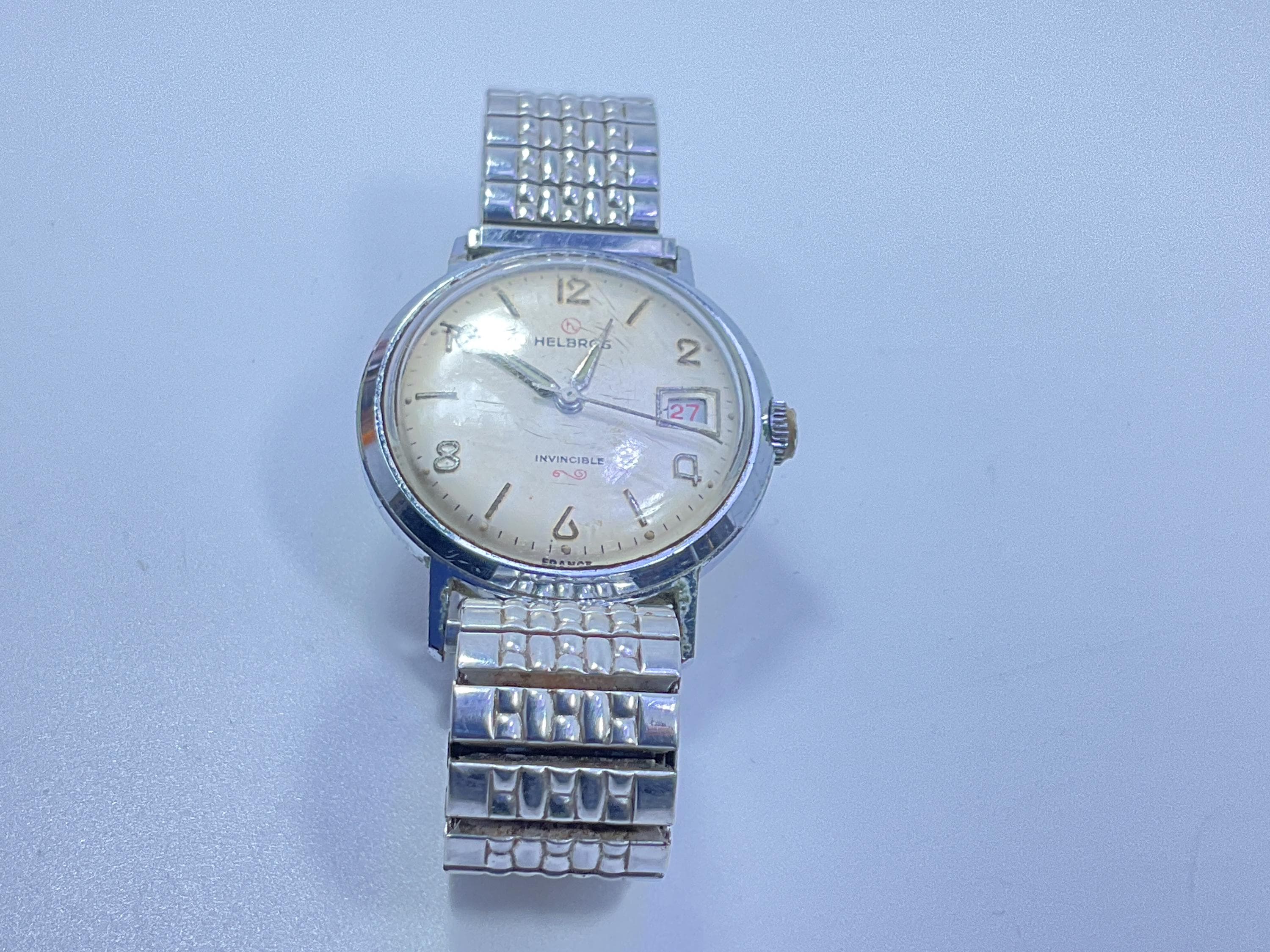Vintage HELBROS Silver Tone Mechanical Watch - Working Order Vintage Helbros - Etsy main image 4