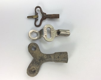 Vintage Lot Of Three Old Adjustment Keys Used