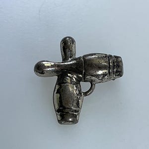 Vintage Pin Brooch Sterling Silver 925 Bowling Pins Needs Cleaned Used