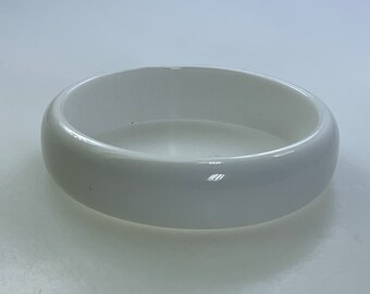 Vintage 8” Bracelet Bangle White Plastic Used