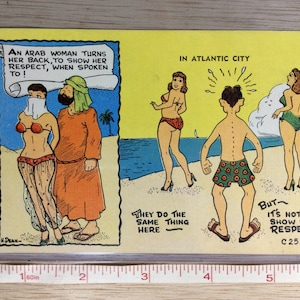 Vintage Old Atlantic City Advertising Post Card Turn Your Back Used