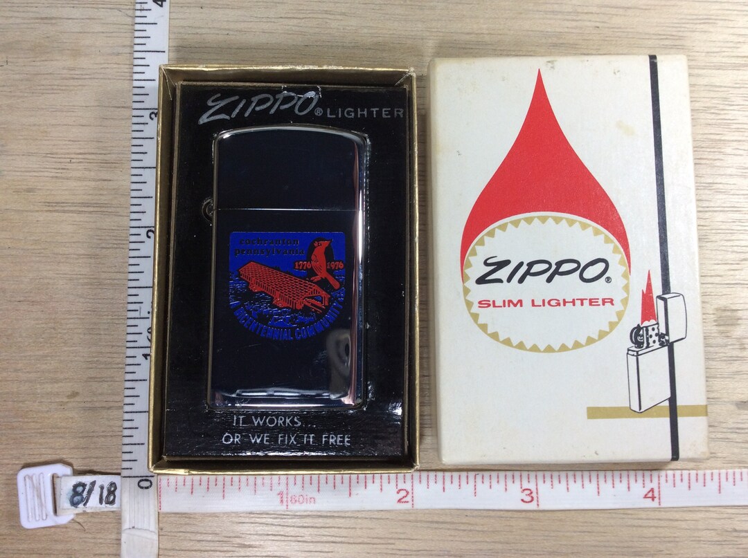 Vintage 1976 Zippo Lighter Cochranton Pennsylvania A Bicentennial