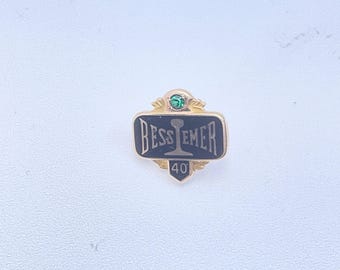 Vintage 10k Gold Bessimer RR 40 Years Tie Tack 2.2g Total Weight Used